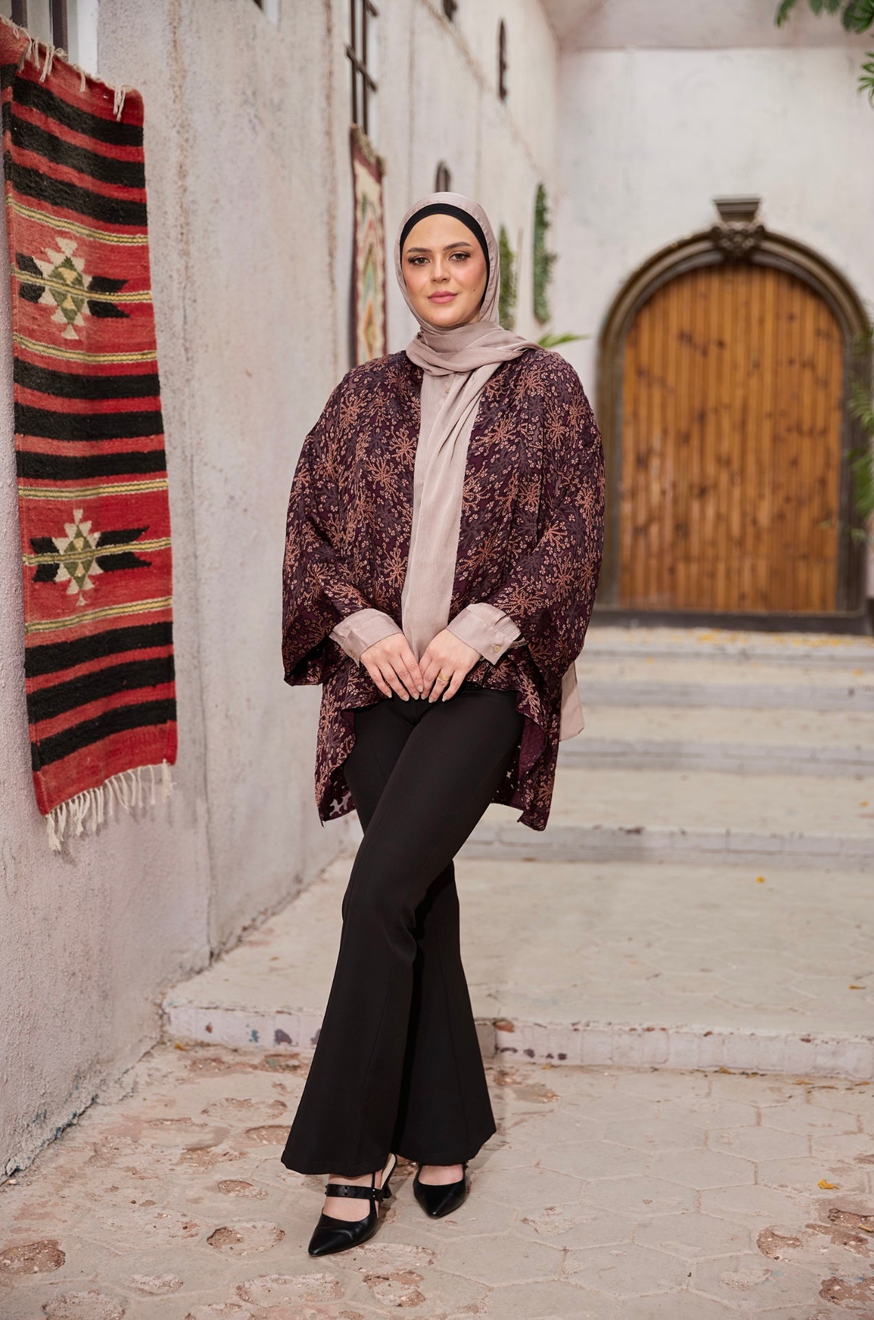 The Velvet Wrap - Deep Plum