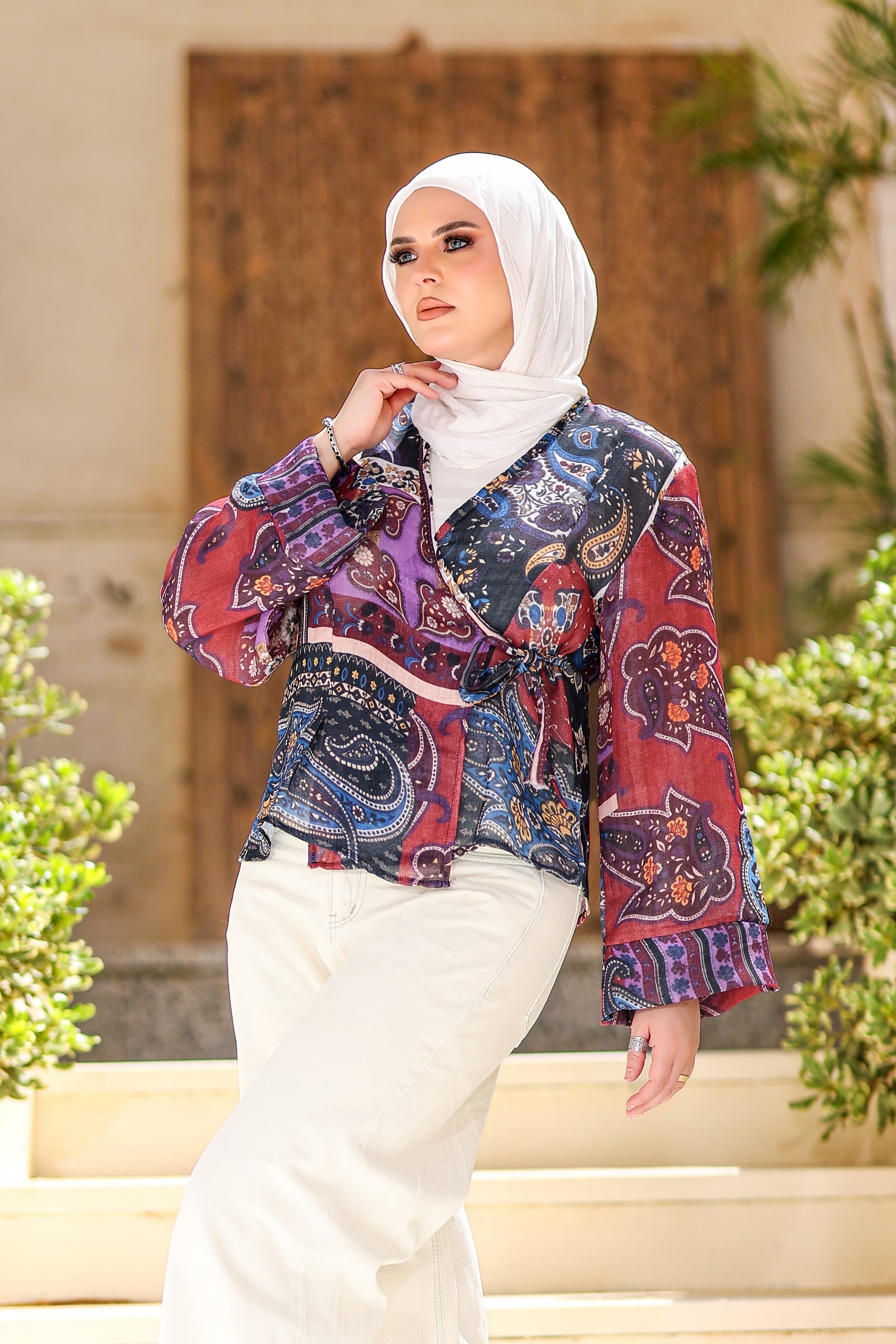 Wrap Kimono - Plum