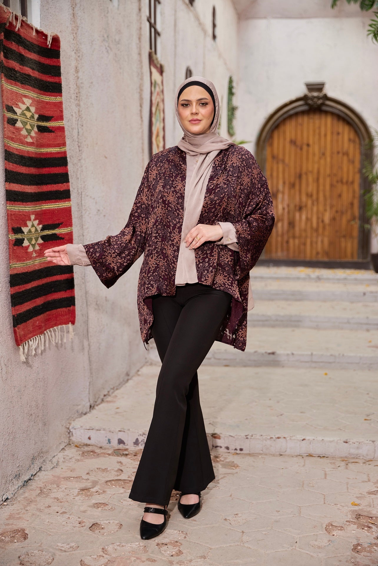 The Velvet Wrap - Deep Plum