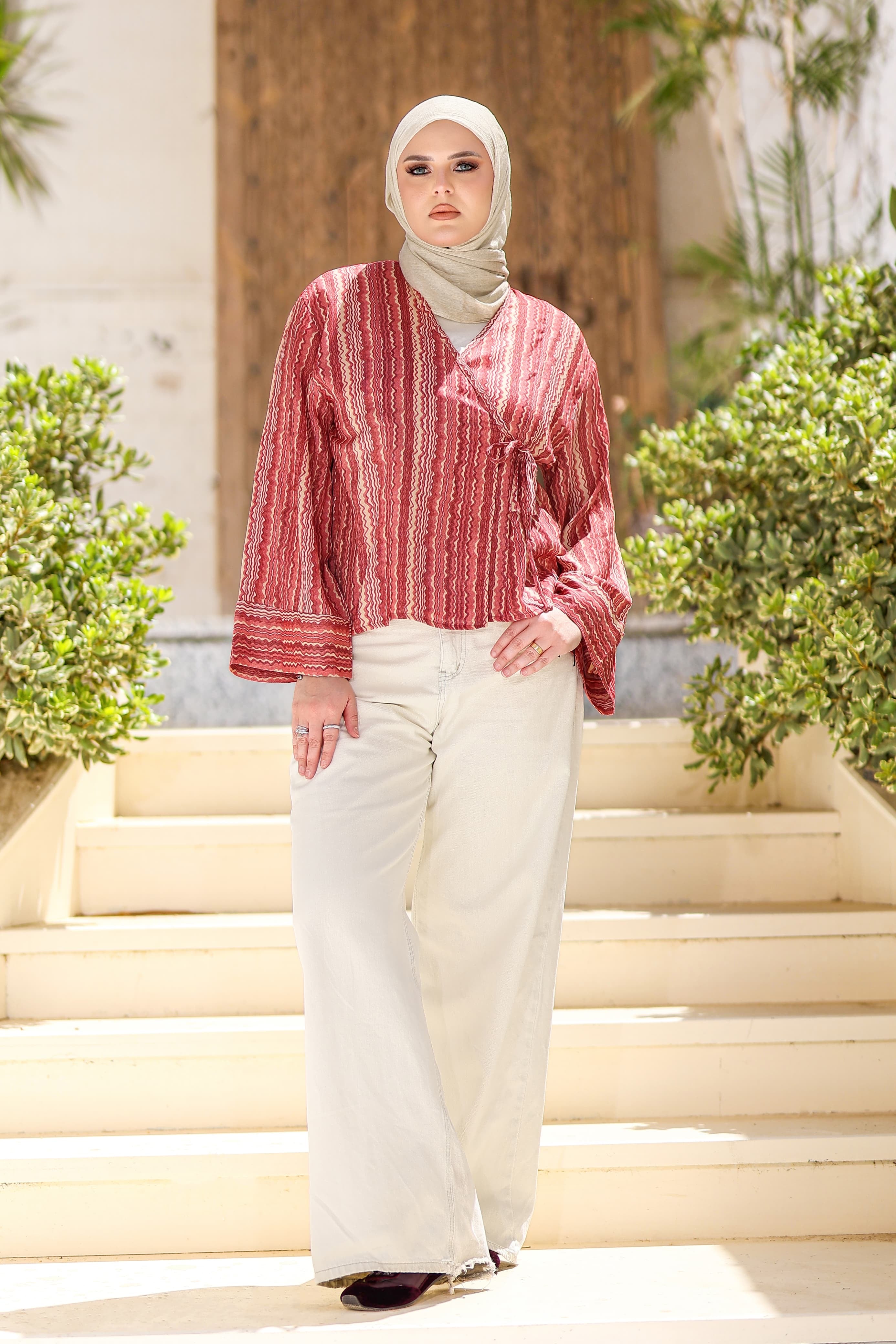 Wrap Kimono - Maple Rose