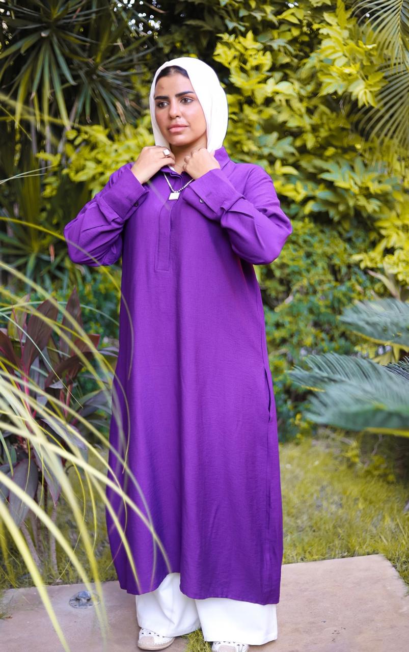 Purple Shirt Dress