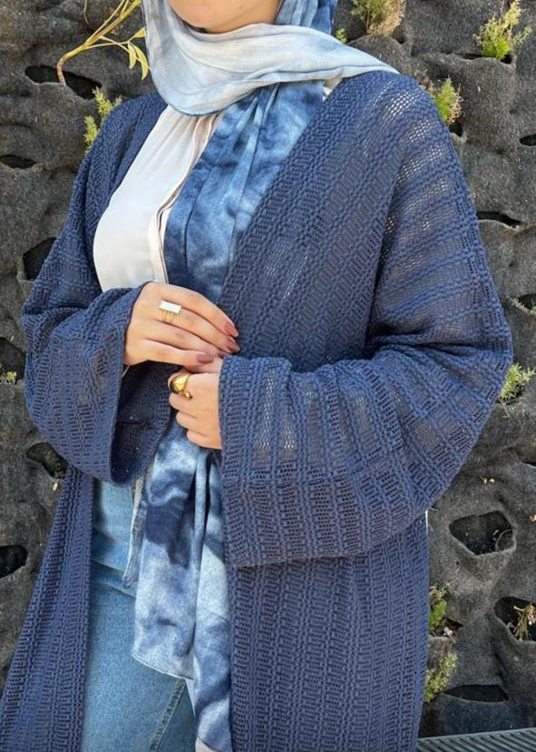 Blue Knitted Cardigan